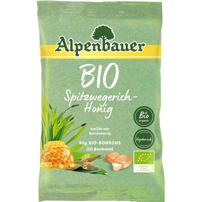 ALPENBAUER Přírodní bonbóny Jitrocel a med BIO 90 g