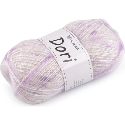 Pletací mohérová příze s nopky Dori 100 g - 10 (F003) fialová sv.