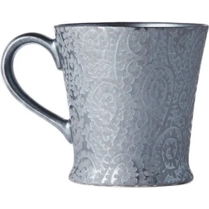 Made in Japan Чаша BLACK SCROLL 200 ml, сребърен, керамика, MIJ (MIJC1375)