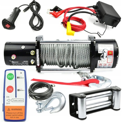 Elektrický navijak 12V GEKO 5443 kg (12000 lb) s lanom 24 m