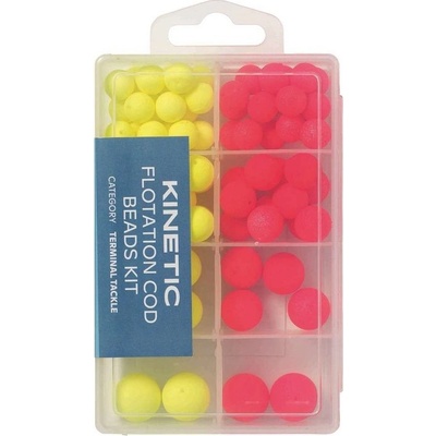 Kinetic Plovoucí korálky Flotation Cod Beads Kit Red/Yellow 72ks