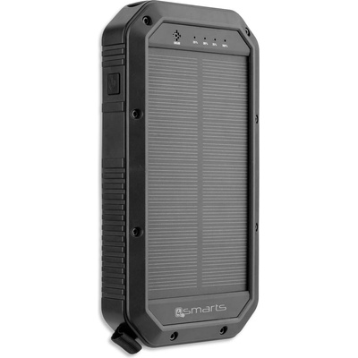 4smarts Solar Wireless Qi Power Bank TitanPack 20, 000mAh - соларна удароустойчива външна батерия с безжично зареждане, три USB изхода и LED фенер
