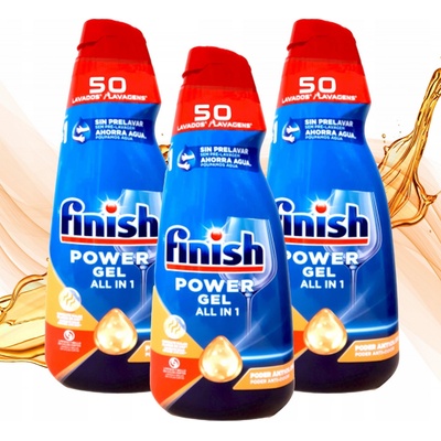 Finish Gel All-in-One Orange Power Gel do myčky nádobí Oranž 3 x 1 l – Zbozi.Blesk.cz