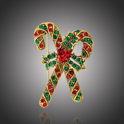 Éternelle vánoční brož Swarovski Elements Corinne vánoční cukrovinka B3016 Barevná/více barev