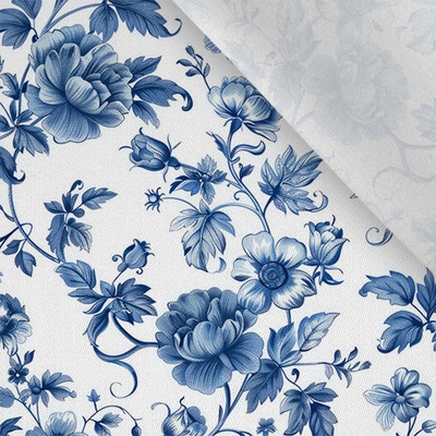 Takoy Bavlna premium NELA blue flowers