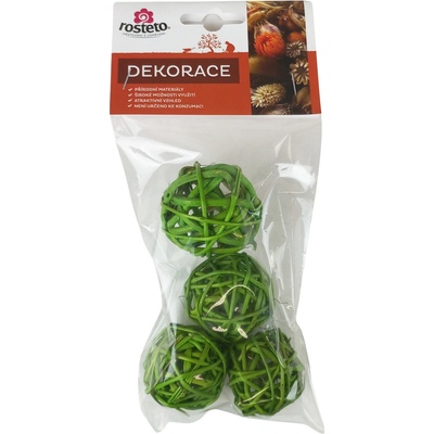 Dekorace Lata Ball zelený 4 cm 4 kusy