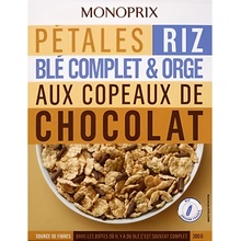 Monoprix Celozrnné lupínky s kousky čokolády 300 g