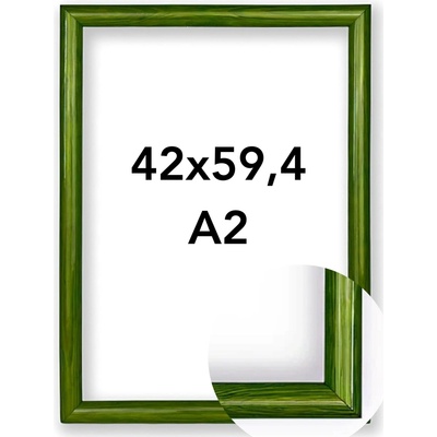 Fotorámeček Roma Rozměr: A2 - 42 x 59,4 cm, Barva: Zelená, Typ zasklení: Plexi