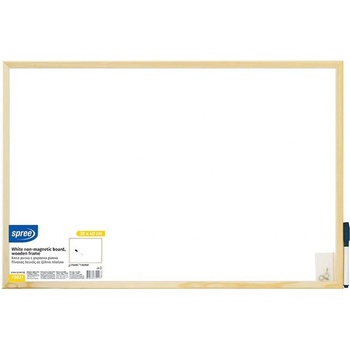 Spree Бяла дъска с дървена рамка 30х40 см (3800884730218)