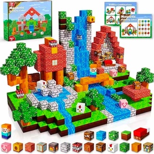  Магнитни кубчета 2 см „Minecraft тухлички - 100 части