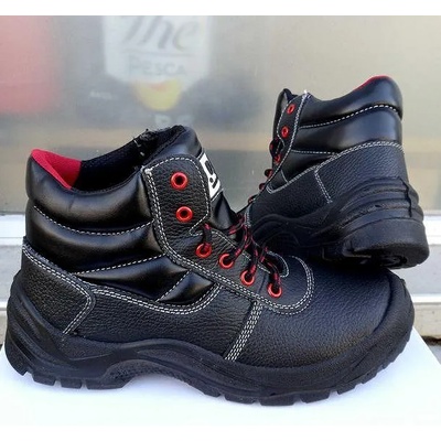 Мъжки боти от естествена кожа с метално бомбе, водоустойчиви