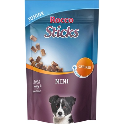 Výhodné balenie Rocco Sticks Mini junior: kuracie 3 x 70 g