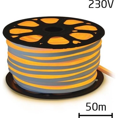 TIPA LED Neon flex hadice 230V žlutá 50m IP67 12W/m