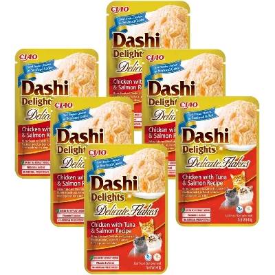 Dashi Delights Delicate Flakes Kuře s tuňákem a lososem 6 x 40 g