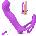 Paloqueth Vibrating Double Fucker & Clitoris Stimulator with Remote Purple