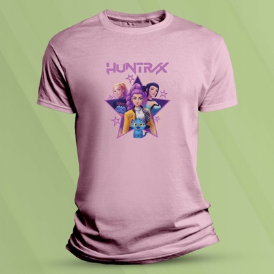 Sandratex Dětské tričko s potiskem Huntrix Růžová