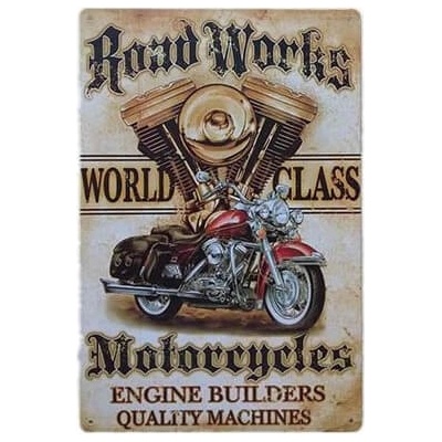 Ceduľa Road Works Motorcycles