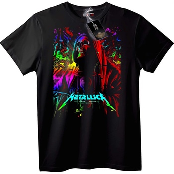 NOONEBRAND Тениска Metallica Skull Glitch - 2XL, White