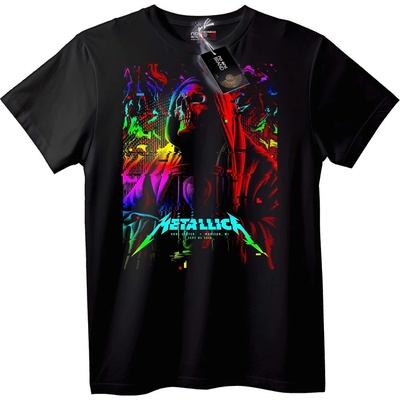 NOONEBRAND Тениска Metallica Skull Glitch - 2XL, White