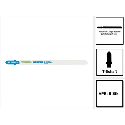 Festool HS 105/1 BI/5 Pilové plátky 204272