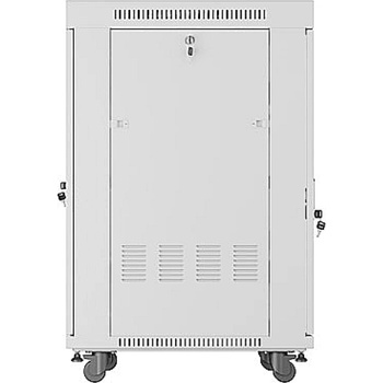 Lanberg rack cabinet 19" free-standing 22U/600x800 (flat pack) with glass door lcd grey v2 (FF01-6822-12SL)