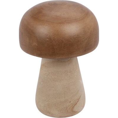 Home Styling Collection Dřevěná figurka houbička, 20 cm hnědá