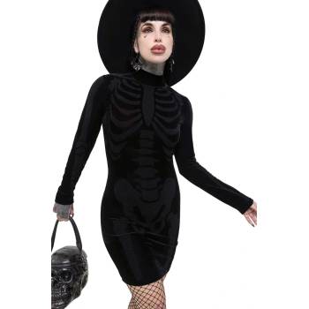 KILLSTAR дамска рокля KILLSTAR - Skelliecore - Черна - KSRA011677