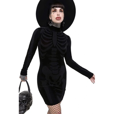 KILLSTAR дамска рокля KILLSTAR - Skelliecore - Черна - KSRA011677