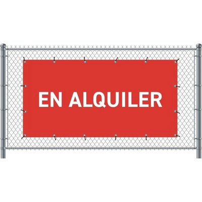 Jansen Display Standardní banner na plot 200 x 100 cm K pronájmu španělština Červené, 2000 x 1000 mm