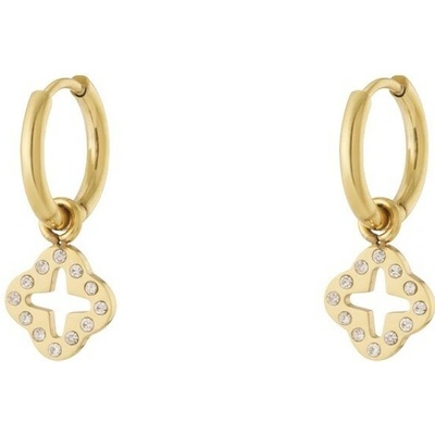 ORNAMENTI Pozlacené náušnice Clover zirkon small gold OOR800150