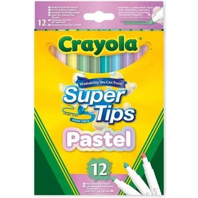 Crayola Crayola: Супер Съвети - комплект от 12 маркера в пастелни цветове (58-7515)