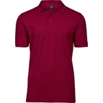 TEE JAYS tj1405 / Мъжка еластична поло тениска от плътен памук - тъмночервена xl (18140537104)