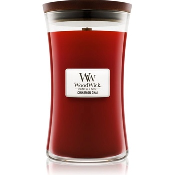 WoodWick Cinnamon Chai ароматна свещ с дървен фитил 609.5 гр
