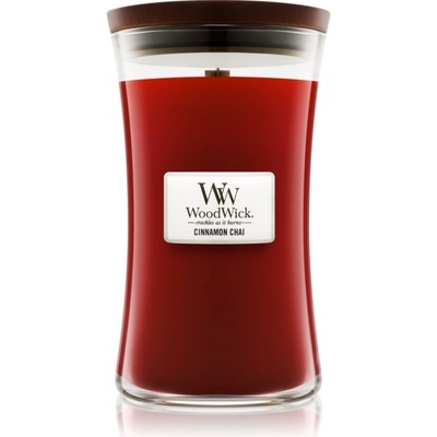WoodWick Cinnamon Chai ароматна свещ с дървен фитил 609.5 гр