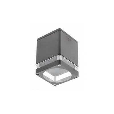 GTV Stropní svítidlo RIVEN, kamenec, 102x120, IP54, max 35W, čtvercový, grafitová