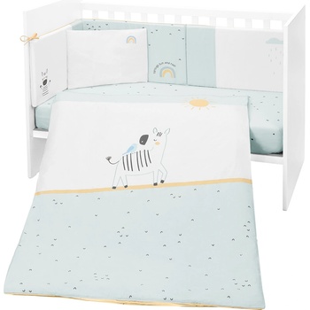 KikkaBoo Бебешки спален комплект 6 части 70/140 Stripy Friends (41101060141)