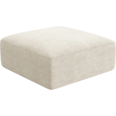 Cosmopolitan Design Krémově bílá manšestrová podnožka Campi 90 x 90 cm