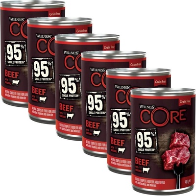 Wellness Core Dog 95% говеждо & броколи 6 x 400 г