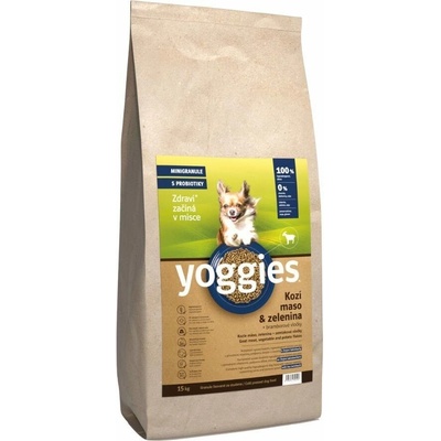Yoggies MINI Kozie mäso&zelenina hypoalergénne lisované za studena s probiotikami 15 kg