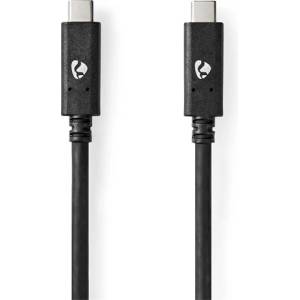 Nedis CCGW64750BK10 USB C - USB C (USB-C) кабел, USB 3.2 Gen 2, 100W, 4K60Hz, 10 Gbps, дължина 1 м (CCGW64750BK10)