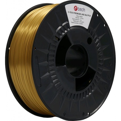 C-Tech Premium Line Silk PLA, mosaz, 1,75mm, 1kg
