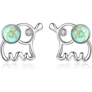 Silenti Jewelry Сребърни обеци "Слонче