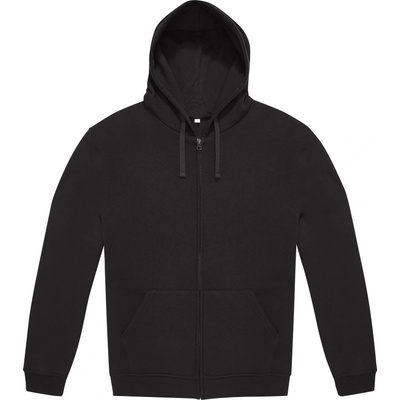 B&C mikina s kapucí B&C ID.334 Zip Hood unisex COT01I33400200 black