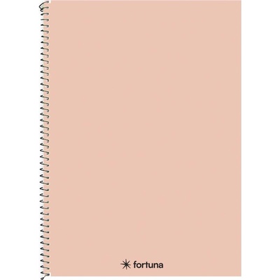Fortuna Спирална тетрадка FORTUNA Monocolor A/4 70 листа пастелна праскова 01.08676 (01.08676)