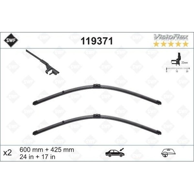 SWF se spojlerem VisioFlex - 600+425 mm 119371