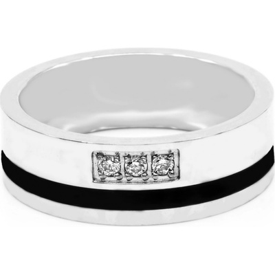 Bruno Dámský snubní prsten LINE ČERNÝ S3224