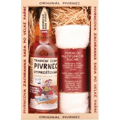 Bohemia Gifts & Cosmetics Pivrnec sprchový gél 500 ml + uterák darčeková sada