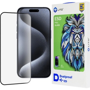 LITO Протектор за iPhone 15 Pro - Lito D+ Pro Dustproof - Черен