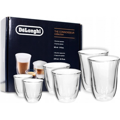 De'Longhi Poháre na kávu a čaj 6 x 330 ml
