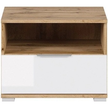 Image 1 of Bogdan Furniture Europe Нощно шкафче Zele KOM1S-E20, дъб вотан/бял гланц